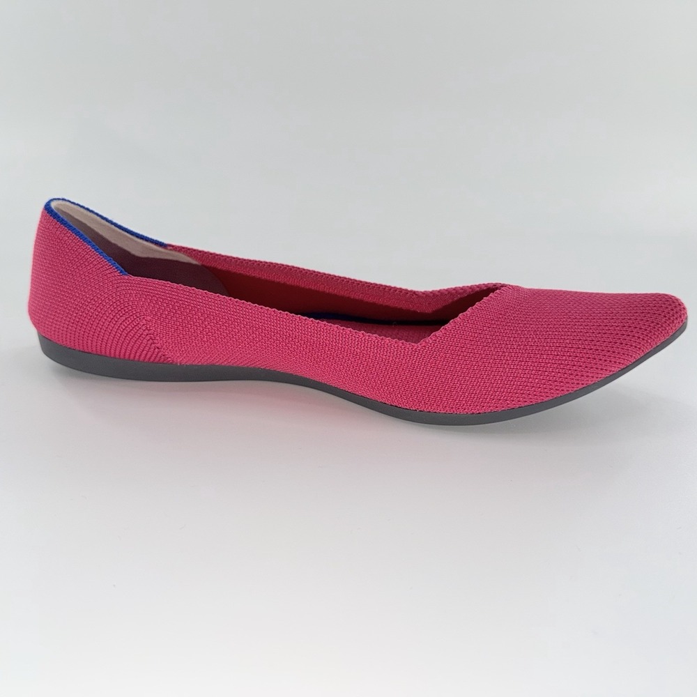 Rothy's The Point Flats Hot Pink Barbiecore Dopamine Modern Preppy Balletcore - Picture 11 of 14